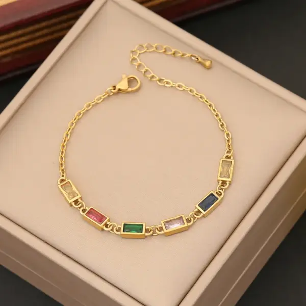 PVD Coated 18K Gold Real Gold Plated Flower Stainless Steel Luxurious Waterproof Non Tarnish 304 Stainless Steel Bracelets