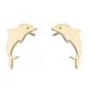 Wholesale PVD Coated 18K Gold Real Gold Plated Animal 304 Stainless Steel Simple Style Waterproof Non Tarnish Ear Studs