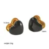 Wholesale PVD Coated Real Gold Plated 18K Gold Heart Shape 304 Stainless Steel Simple Style Waterproof Non Tarnish Ear Studs