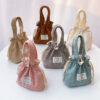 oly-32e4b2b916666404ccedd304573b8ec8 Wholesale MAY RABBIT corduroy awstring bag large capacity handbag storage bag canvas bag with hand gift awstring bag fashion