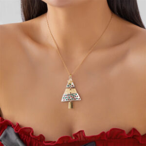 #1 Platinum Christmas Tree Necklace