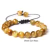 Wholesale 1 Piece Fashion Gradient Color Tiger Eye Beaded Bracelets