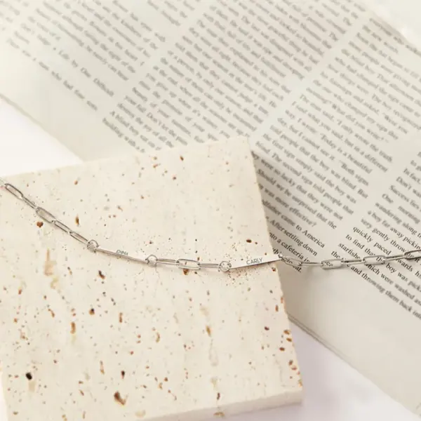 Stainless Steel Pin Board Necklace Women's Style Creative DIY Name Initial Design Multifunctional Collarbone Chain Jewelry Aessory