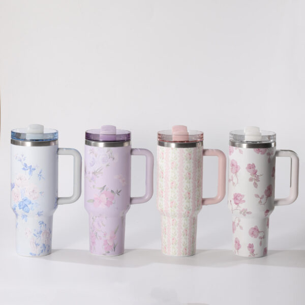 Wholesale 3D printing 304 ice bully cup creative antique double-layer thermos cup handle car 304 stainless steel car cup