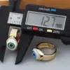 Wholesale Retro Devil's Eye Copper Open Ring Plating Resin Copper Rings