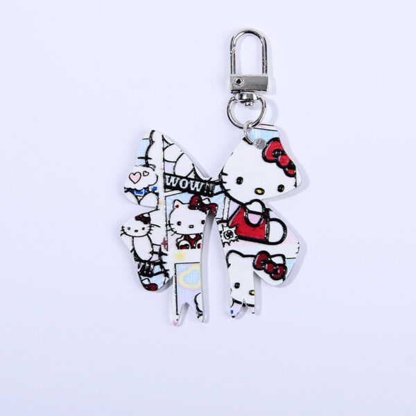 Wholesale 10pcs/pack Bow Print Tag Pendant DIY Keychain Pendant