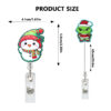 Wholesale Cute Christmas Snowman Series Retractable Rotating Doctor and Nurse ID Badge