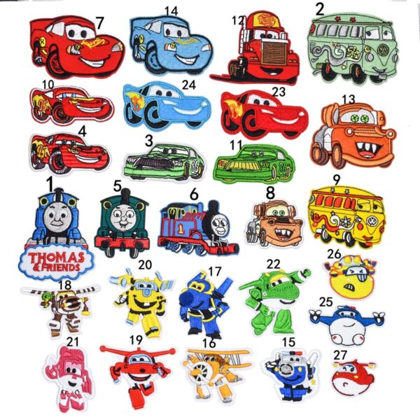 Wholesale DIY patchs cartoon car story embroidery cloth stickers OLY Exclusive