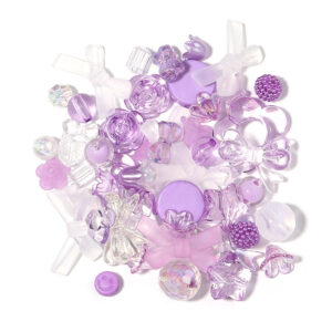 Purple + white series / Randomly mixed styles, about 50g/pack (40-50 pieces)