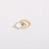 Wholesale Simple Style Devil's Eye Copper Plating Inlay Zircon 14k Gold Plated Rings