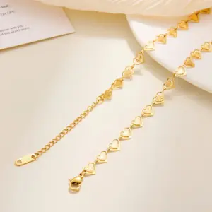 Hollow Love Necklace Bracelet / Gold