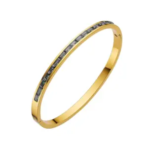 B139 Narrow Gold Black