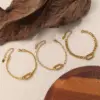 Wholesale Ins Style Bracelet High-Grade Necklace Cute Fashion Jewelry Oval Heavy Industry Clavicle Chain Woven Chain