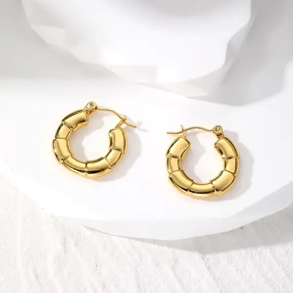 Wholesale 1 Pair Vintage Style Simple Style Classic Style Geometric 201 Stainless Steel Earrings