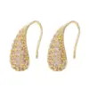 Wholesale 1 Pair Simple Style Solid Color Inlay Copper Zircon Earrings