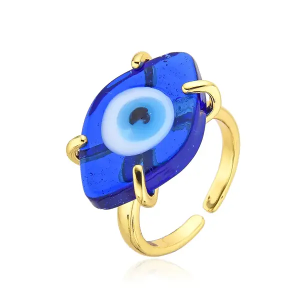 Wholesale 1 Piece Fashion Eye Glass Copper Plating Open Ring