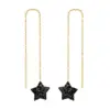 Fashion Star Stainless Steel Plating Drop Earrings 1 Pair
