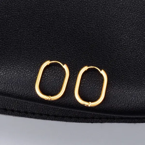 PVD Coated Real Gold Plated 18K Gold Heart 304 Stainless Steel Titanium Steel Fashion Waterproof Non Tarnish Earrings