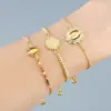 Wholesale Fashion Geometric Copper 18k Gold Plated Artificial Gemstones Bracelets In Bulk