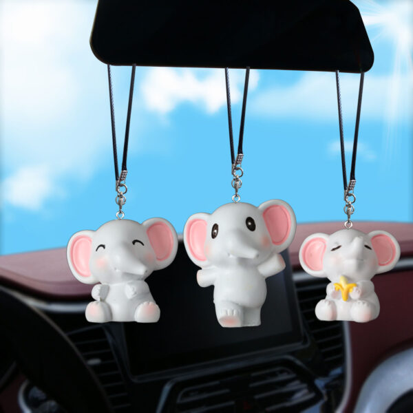 Wholesale Cute elephant car rearview mirror decorative pendant