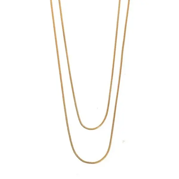 Wholesale Simple Style Solid Color Titanium Steel Plating Gold Plated Pendant Necklace