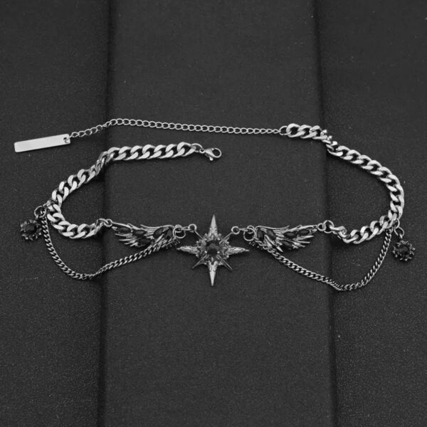 oly-33385d55825c1ab1d4b4f815fdbda479 Wholesale Niche dark gothic style, vintage heavy-duty clavicle chain, choker chain, sweater chain