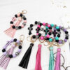 Wholesale Cross Silicone Beaded Keychain