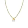 Wholesale PVD Coated Real Gold Plated 18K Gold Geometric 304 Stainless Steel Fashion Waterproof Non Tarnish 304 Stainless Steel Necklace