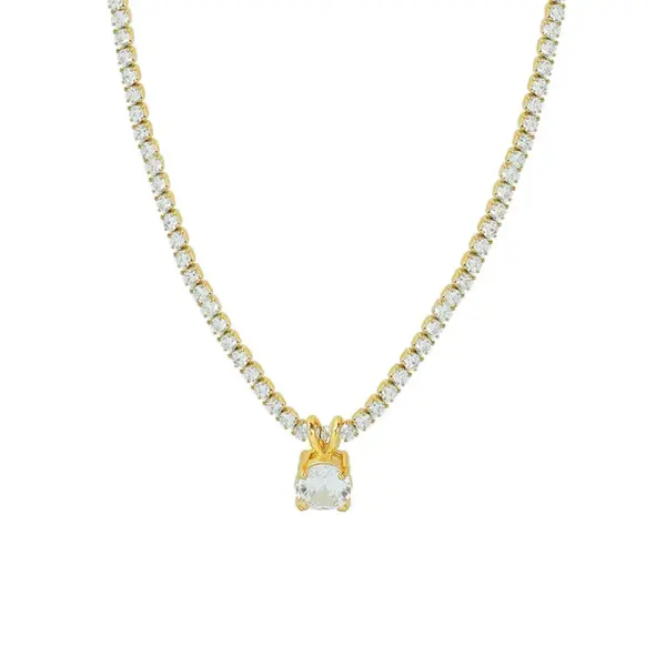 Wholesale PVD Coated Real Gold Plated 18K Gold Geometric 304 Stainless Steel Fashion Waterproof Non Tarnish 304 Stainless Steel Necklace