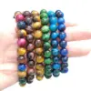 Wholesale Ethnic Style Colorful Natural Stone Bracelets In Bulk