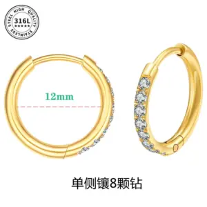 Gold 2.0*12mm(one Piece)