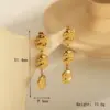 Wholesale 1 Pair Vintage Style Exaggerated Round Plating 304 Stainless Steel 18K Gold Plated Drop Earrings