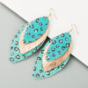 oly-334cd69948cc881cef253adf7f6a97de Wholesale European and American New Creative Exaggerated Multi-layer Leather Printed Leaf Shape Earrings Bohemian Fashion Trend Earrings