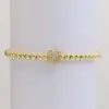Wholesale New DIY Design Niche Temperament Inlaid Zirconium 26 English Letter Accessories Copper Bead Beaded Bracelet Ornament