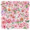 Wholesale 50 cartoon pink flower stickers DIY transparent stickers