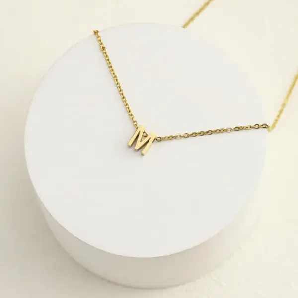 Fashion Letter Stainless Steel Pendant Necklace