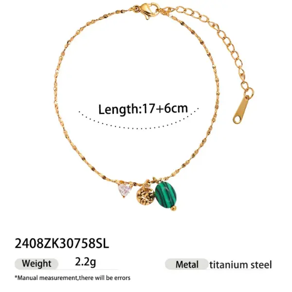 Wholesale PVD Coated Real Gold Plated Scallop Titanium Steel Simple Style Waterproof Non Tarnish Titanium Steel Necklace