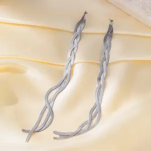 Silver Woven Earrings