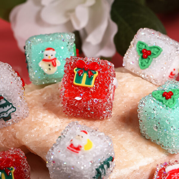 Wholesale New Christmas Sugar Square Beads DIY Bracelet Beads