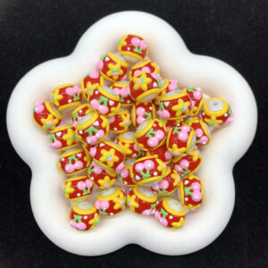 Wholesale Cartoon hand drawn bead round bead