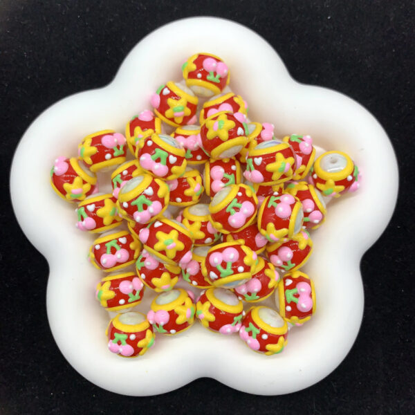 Wholesale Cartoon hand drawn bead round bead