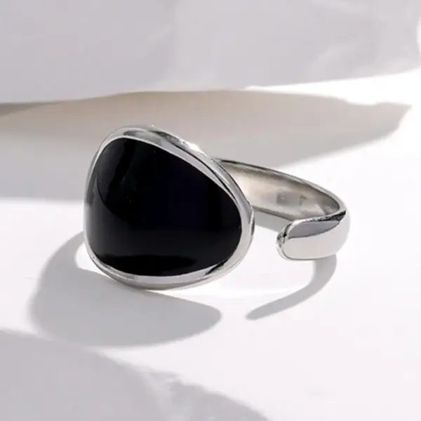 PVD Coated Real Gold Plated 18K Gold Geometric 304 Stainless Steel Fashion Waterproof Non Tarnish Open Ring