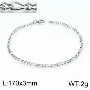 Steel Color 170 * 3mm = Bracelet KB146845-Z