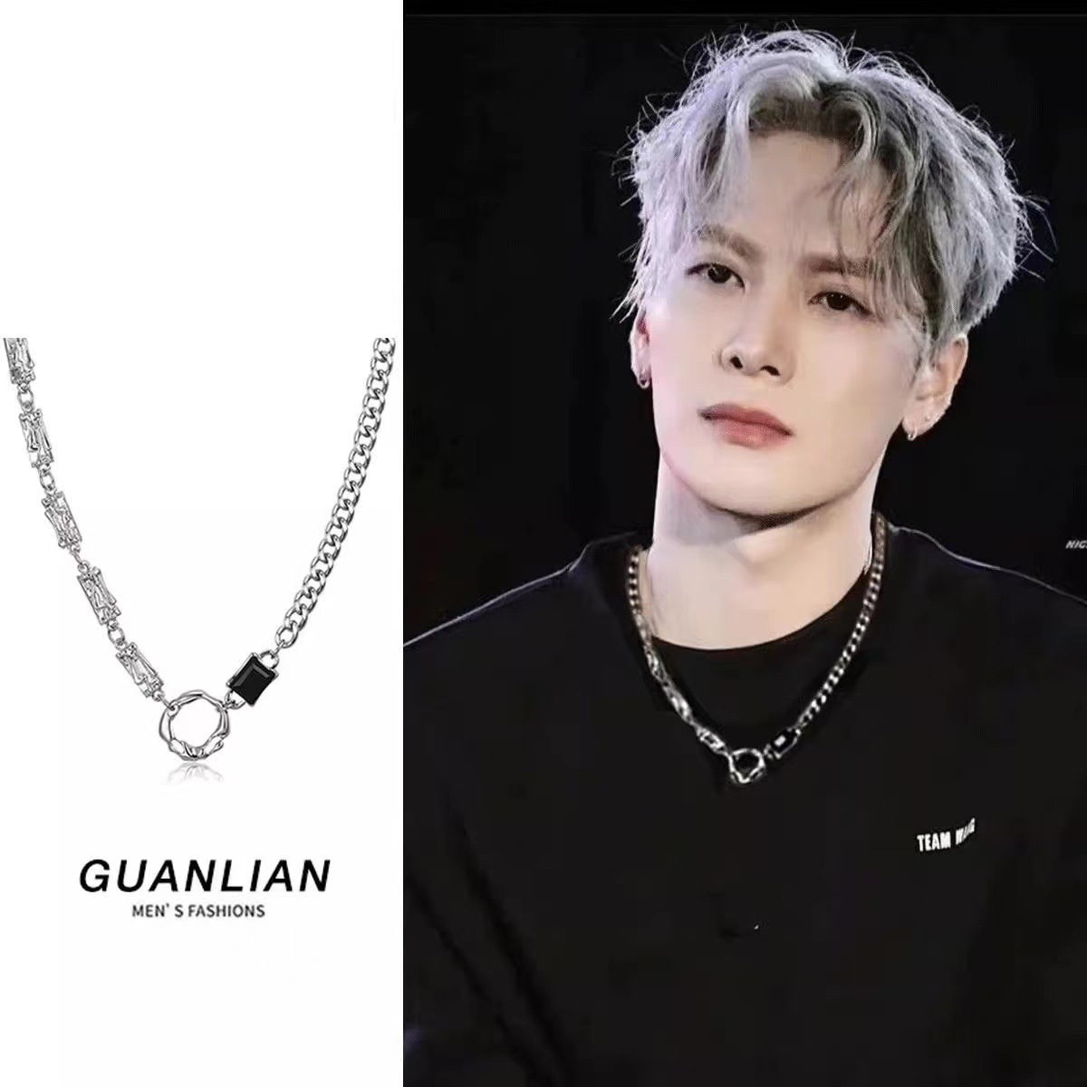 Wholesale Necklace men's fashion trend WANG Jiaer same style clavicle chain personality simple Handsome Men's hip hop neutral style aessories