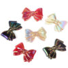 Wholesale Acrylic Fine Flash Gold Bow Beaded Double Tie Beads Mobile Phone Chain Keychain DIY Jewelry Accessories