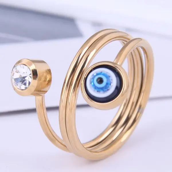 304 Stainless Steel Stainless Steel Eye Electroplated Golden Plated Fashion