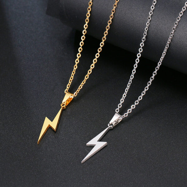 Wholesale Lightning Stainless Steel Pendant Necklace Clavicle Chain