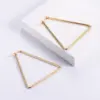 Wholesale PVD Coated Imitation Gold Geometric Stainless Steel Simple Style Waterproof Non Tarnish Earrings