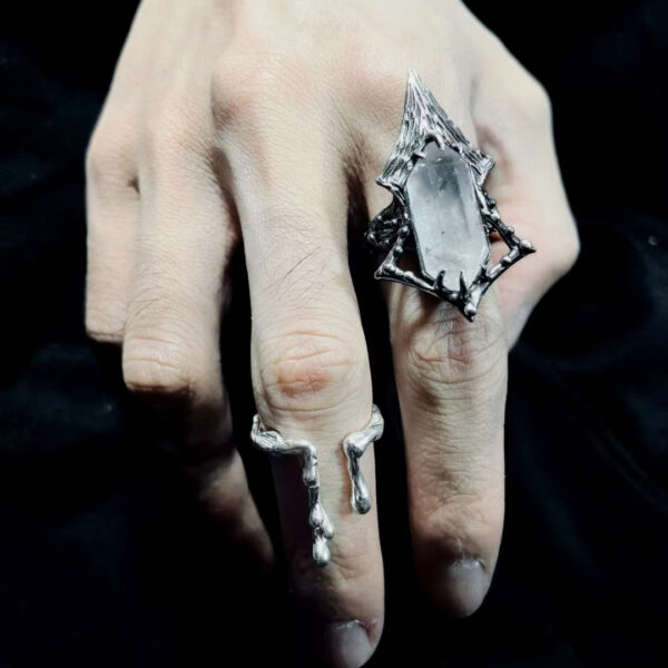 Wholesale European and American Cross-Border New Irregular Shaped Ring, Personalized Niche Design, Cool Style Open Ring for Men