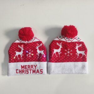 Red double deer with white cuffed red letters